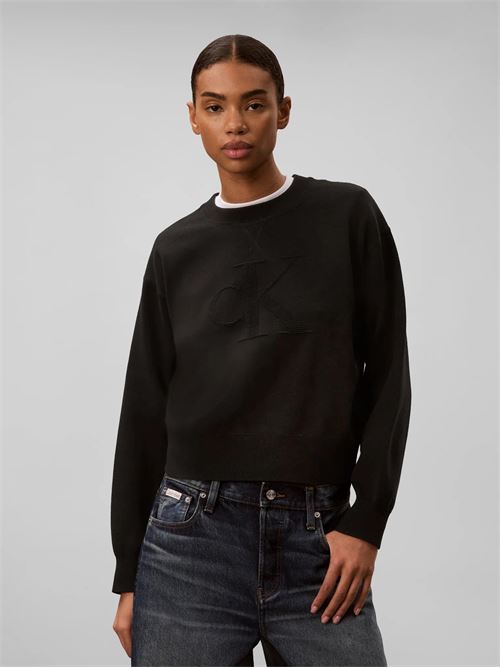 logo ottoman ls pullover CALVIN KLEIN JEANS | LV047H315GUB1